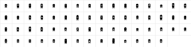 Monsterz Regular Character Map