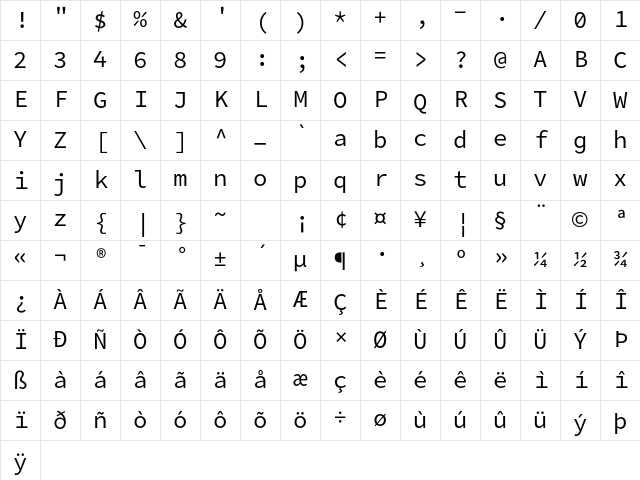 Office Code Pro Regular Character Map Office Code Pro Regular Character Map