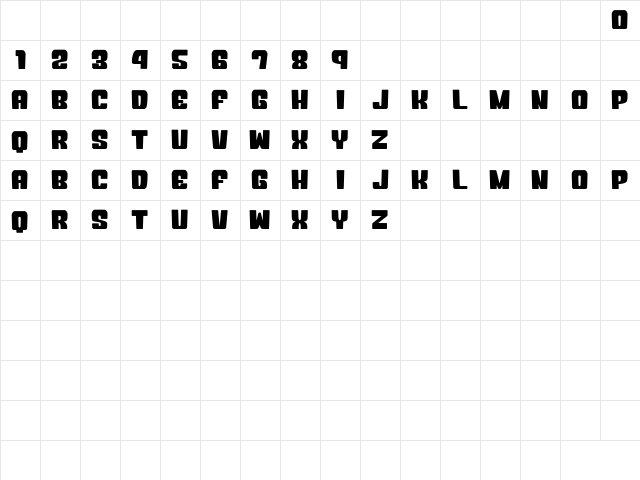 Okuba Cloud__G Regular Character Map Okuba Cloud__G Regular Character Map