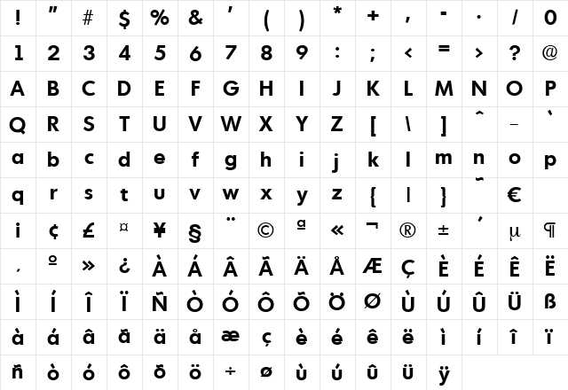 Montreal-DemiBold Regular Character Map Montreal-DemiBold Regular Character Map