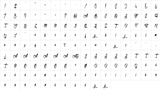 Olympic Branding Regular Character Map