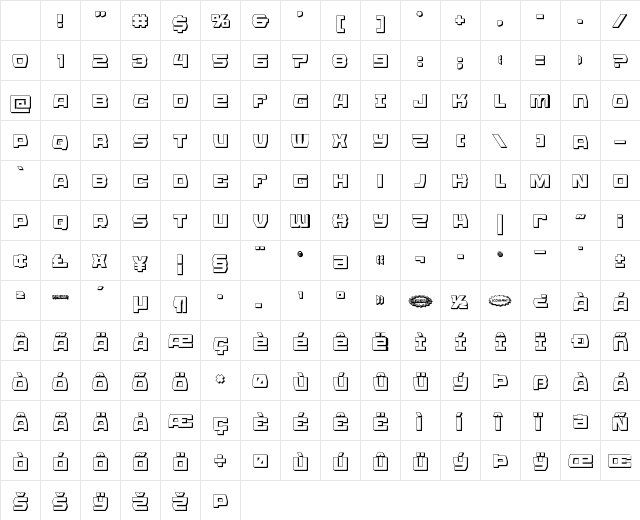 Olympic Carrier 3D Regular Character Map