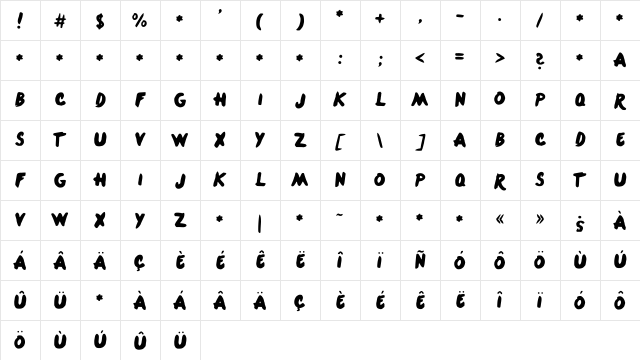 OneDirection Medium Character Map OneDirection Medium Character Map