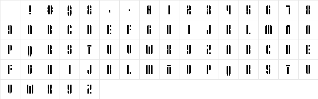Operation Regular Character Map Operation Regular Character Map