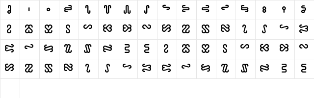 Ophidian Bold Character Map