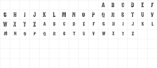 MoolahSCapsSSK Regular Character Map