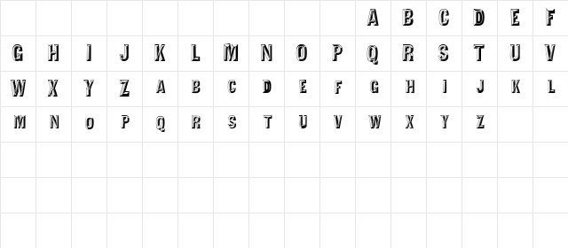 MoolahSCapsSSK Regular Character Map