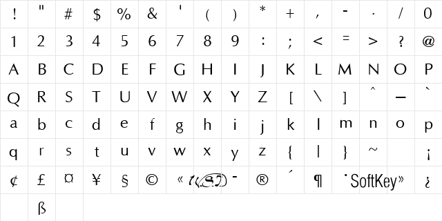 Optim Regular Character Map