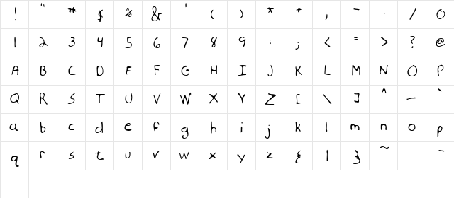 Mooner Regular Character Map