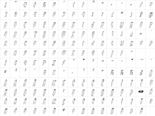 Opus Magnus Outline Italic Italic Character Map Opus Magnus Outline Italic Italic Character Map