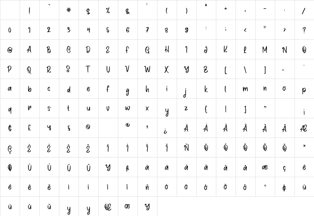 Ordinary Font Regular Character Map Ordinary Font Regular Character Map