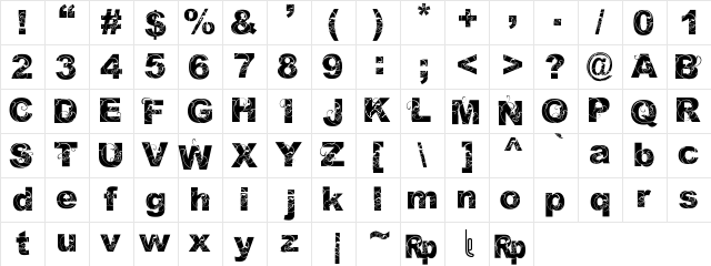 Orial_ Bold Character Map Orial_ Bold Character Map