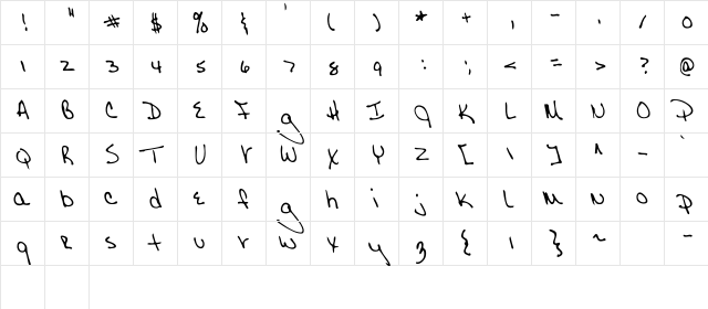 Morgan Regular Character Map