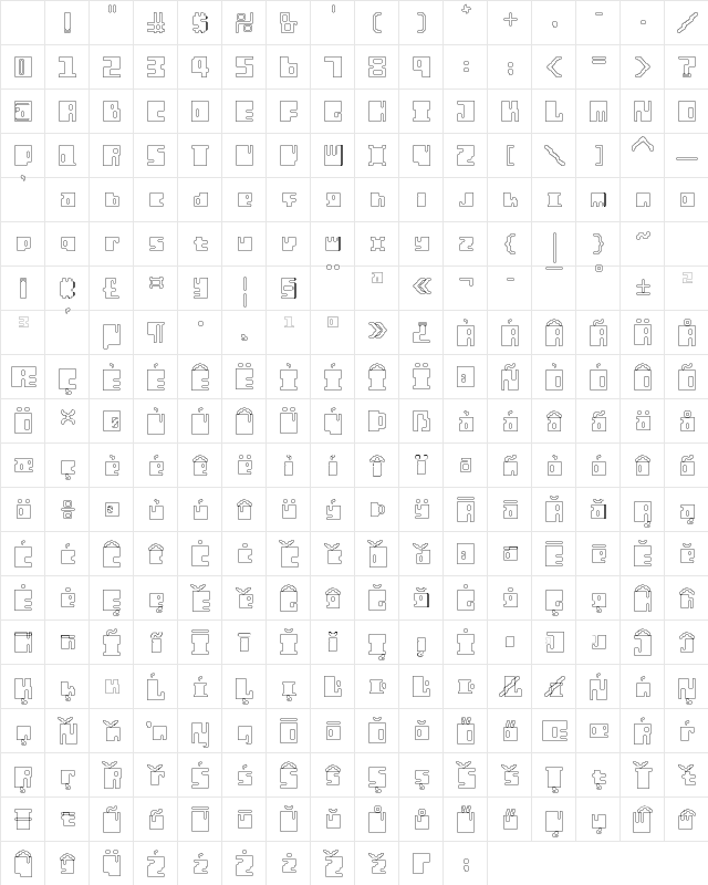 Orthotopes Hollow Character Map Orthotopes Hollow Character Map