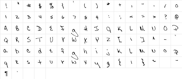 Morgan Regular Character Map