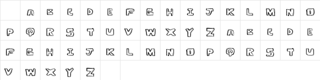 OutlineTwelve Regular Character Map OutlineTwelve Regular Character Map
