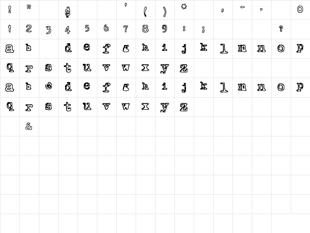 Outwrite Regular Character Map