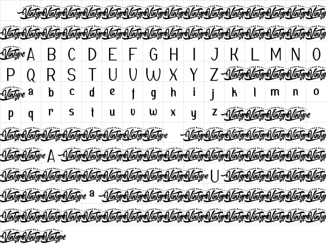 Morning Person Demo Bold Character Map