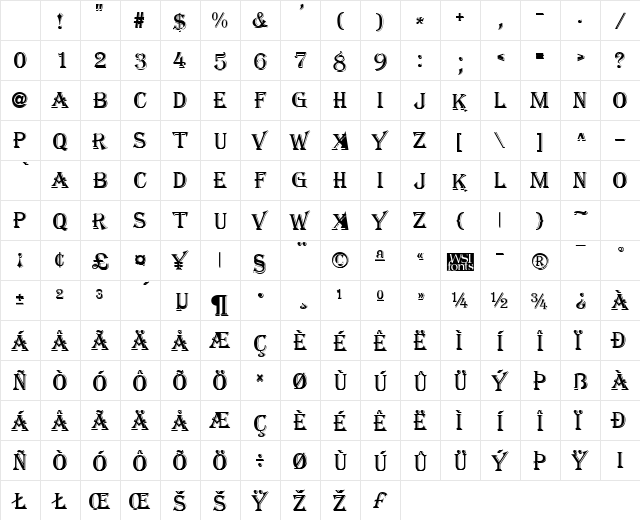 Morocco Regular Character Map