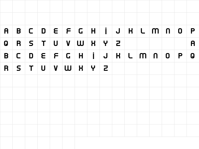 Oxin Regular Character Map