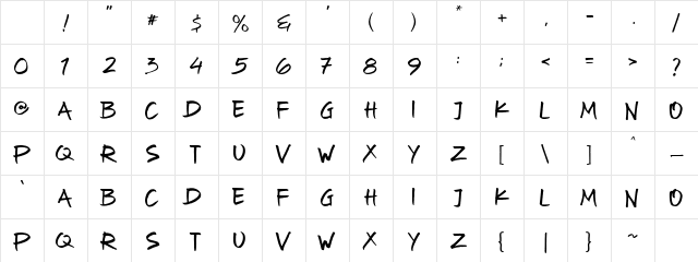 Oyget! Regular Character Map Oyget! Regular Character Map