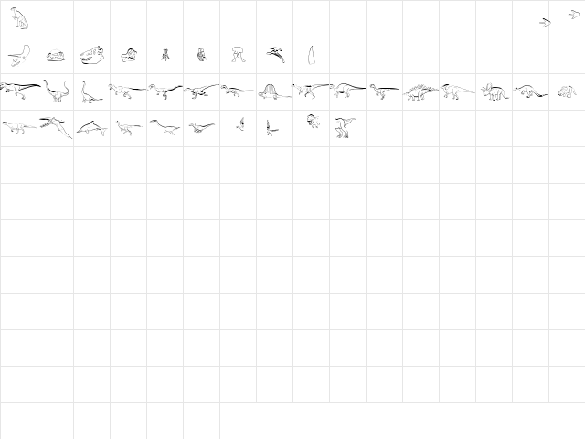 P22 Dinosaur Outline Outline Character Map