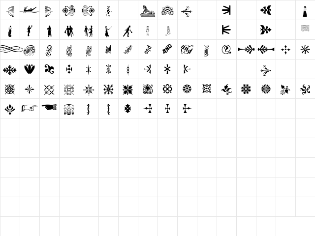 P22 Victorian Ornaments Two Ornaments Two Character Map P22 Victorian Ornaments Two Ornaments Two Character Map