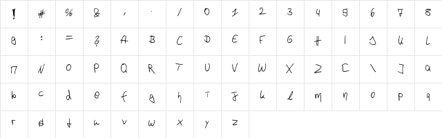 p4r4d0x_h4ndwr1tt3n p4r4d0x_h4ndwr1tt3n Character Map