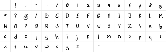 Paasse Handwriting Regular Character Map Paasse Handwriting Regular Character Map