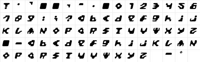 Paccer Italic Character Map Paccer Italic Character Map
