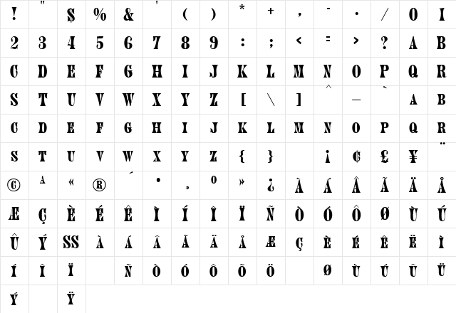 Paddock Normal Character Map Paddock Normal Character Map