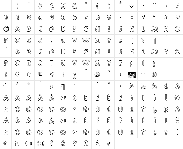 PageClips Regular Character Map PageClips Regular Character Map