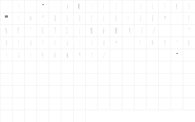 Paki Regular Character Map