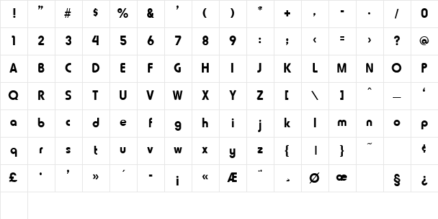Morning Song 1 Regular Character Map Morning Song 1 Regular Character Map
