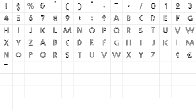 PandemoniaCapsSSK Regular Character Map PandemoniaCapsSSK Regular Character Map