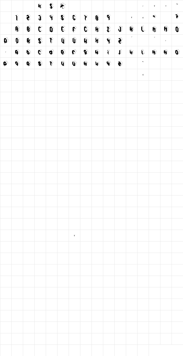 Pandimencional Bold Character Map Pandimencional Bold Character Map