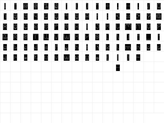 PANEL Regular Character Map PANEL Regular Character Map