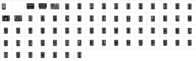 papel picado Regular Character Map