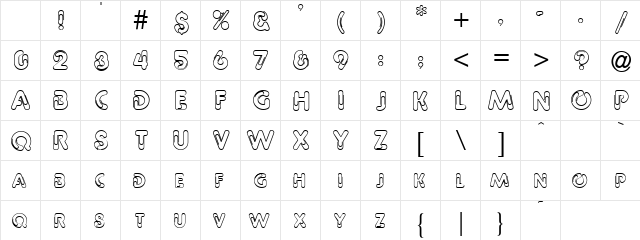 Paper Clip Regular Character Map Paper Clip Regular Character Map