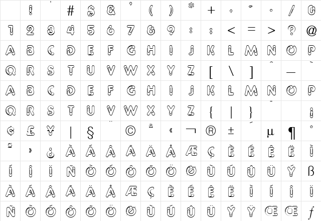 Paper Clips FC Normal Character Map Paper Clips FC Normal Character Map
