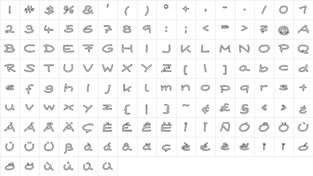 Paper Plane Hollow Medium Character Map