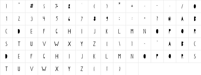Papercutting Regular Character Map