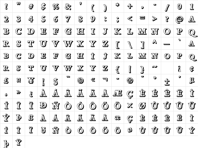 Papillons Outline Regular Character Map Papillons Outline Regular Character Map