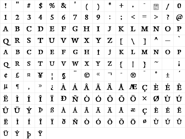 Papillons Regular Character Map Papillons Regular Character Map