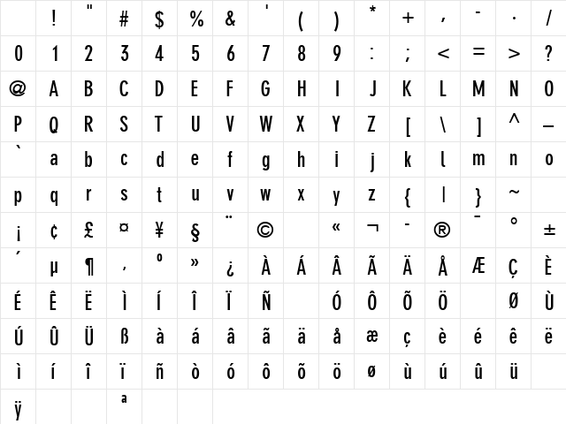ParallaxGroteskSSK Bold Character Map ParallaxGroteskSSK Bold Character Map