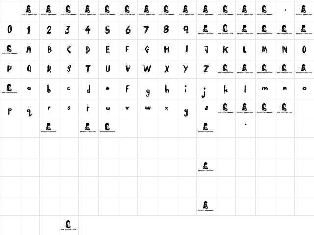 Paranoid Freak Regular Character Map Paranoid Freak Regular Character Map