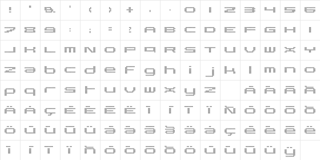 Pargrid LT Std Cross Regular Character Map Pargrid LT Std Cross Regular Character Map