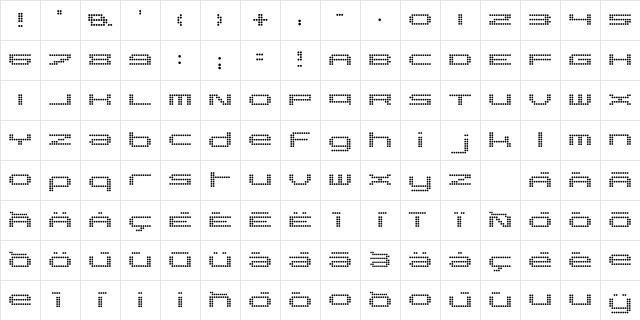 Pargrid LT Std Regular Regular Character Map