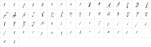 ParisLabel Regular Character Map