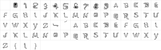 Park Tech CG Light Regular Character Map Park Tech CG Light Regular Character Map